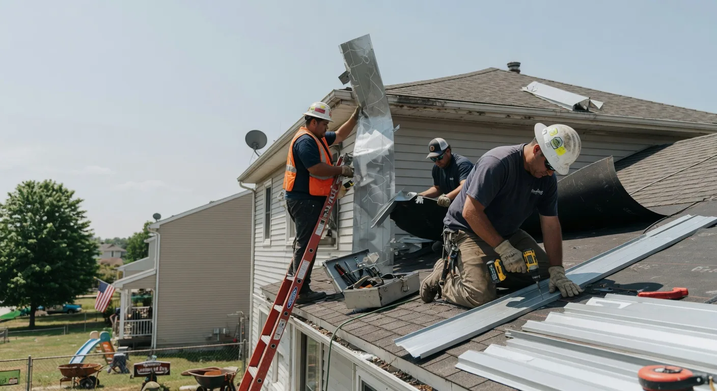 Storm Damage Metal Roof Repair in Woodville, VA